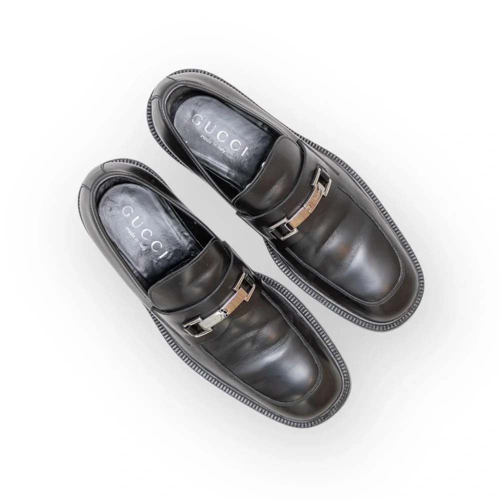 Gucci black leather